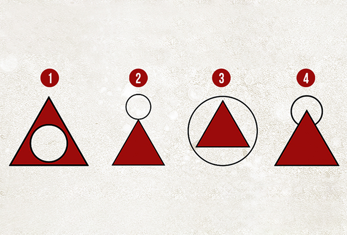 То, как вы рисуете круг относительно треугольника, многое расскажет о вашей личности ›