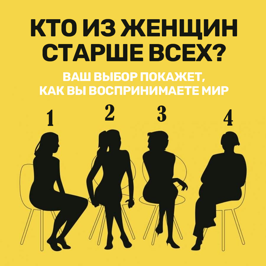 [тест] Кто из женщин старше всех? Ваш выбор покажет, как вы воспринимаете мир